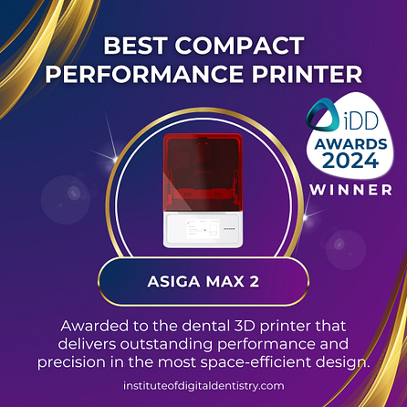 Best-Compact-Performance-Printer-Asiga-Max-2-3D-Printer-Awards-2024-by-the-Institute-of-Digital-Dentistry