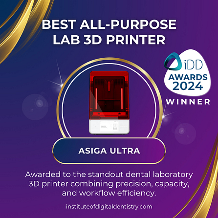 Best-all-purpose-lab-3D-printer-Asiga-Ultra-3D-Printer-Awards-2024-by-the-Institute-of-Digital-Dentistry
