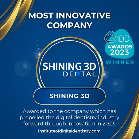 12 Most Innovative Company-Shining 3D-IOS Intraoral Scanner Awards 2023 by the Institute of Digital Dentistry