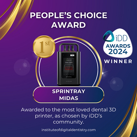 01 People’s Choice Award-1st place-Sprintray Midas-IOS Intraoral Scanner Awards 2024 by the Institute of Digital Dentistry (1x1)