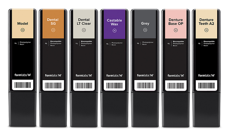 DDD_Podcast_10_Formlabs_Guillaume_Bailliard_From Lab to Chairside - Formlabs' Journey in Dental 3D Printing_Digital_Dentistry_Decoded_Podcast-dental-materials-resins-lineup