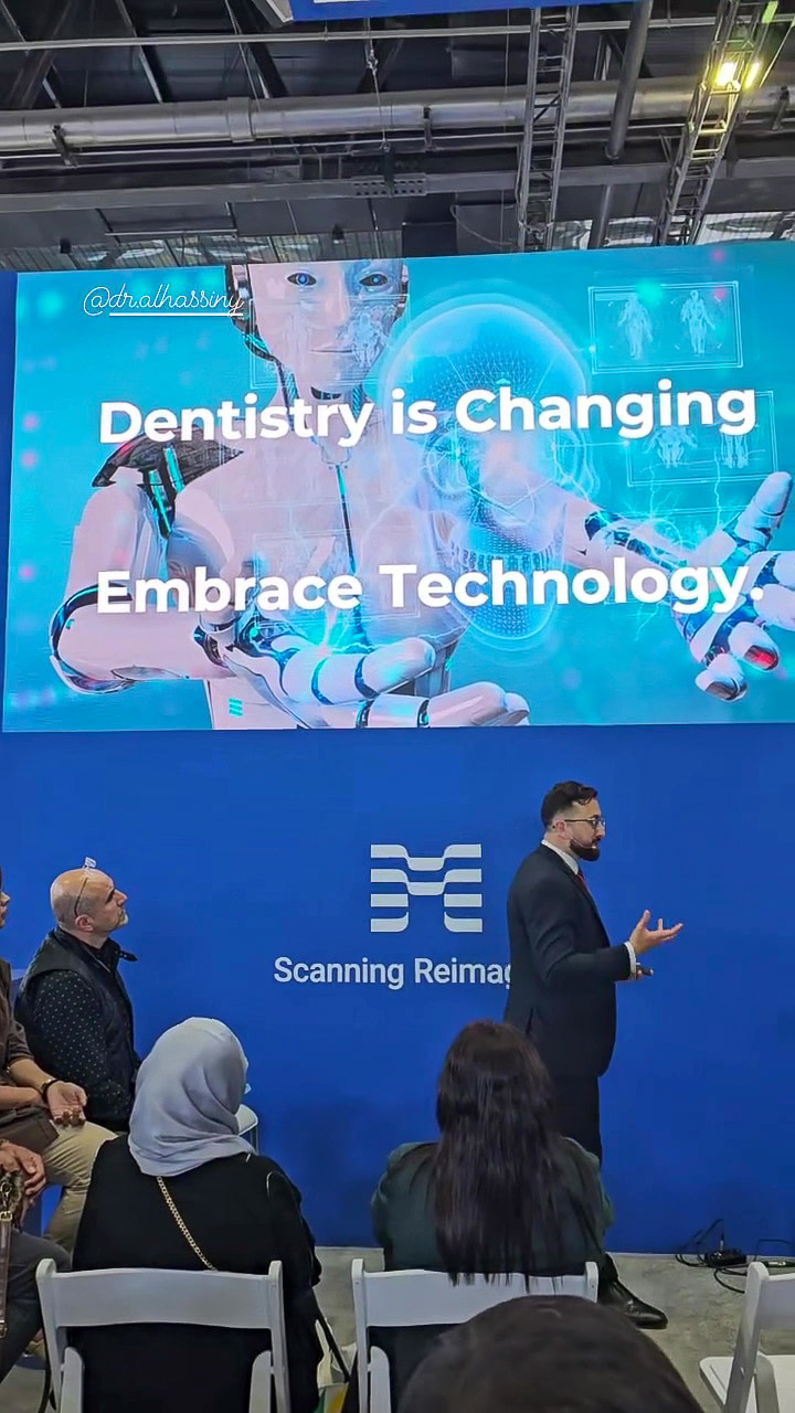 Dr. Ahmad speaking at the Medit Booth