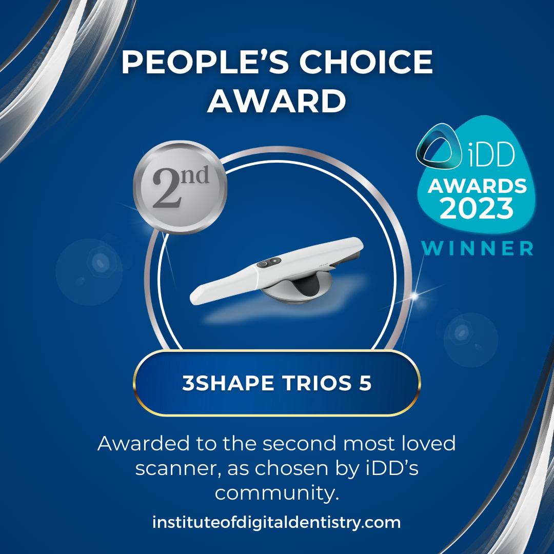 17 Second Place Peoples Choice Award-3Shape TRIOS 5-IOS-IOS Intraoral Scanner Awards 2023 by the Institute of Digital Dentistry