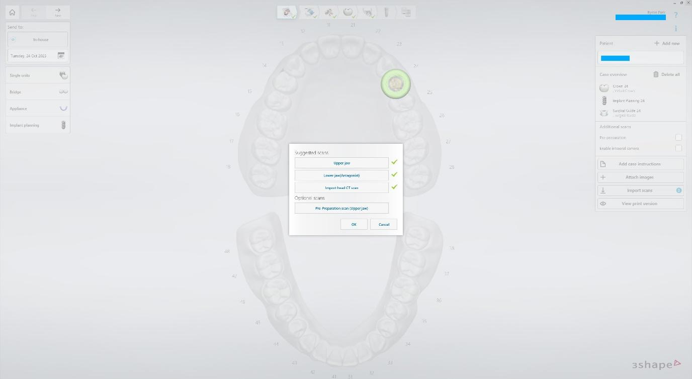 Create a New Case in Implant Studio 2