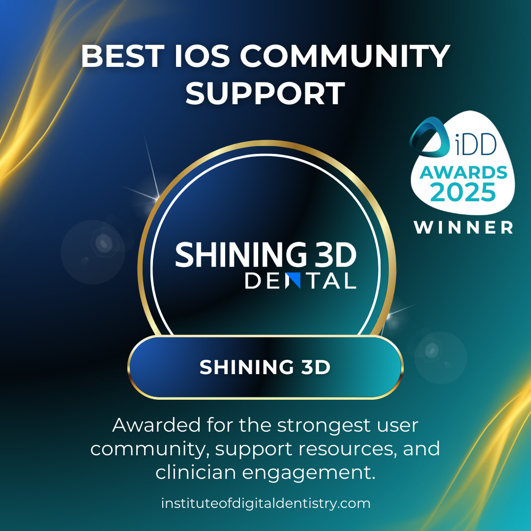 Best-IOS-Community-Support-Shining-3D-IOS-Intraoral-Scanner-Awards-2025-by-the-Institute-of-Digital-Dentistry