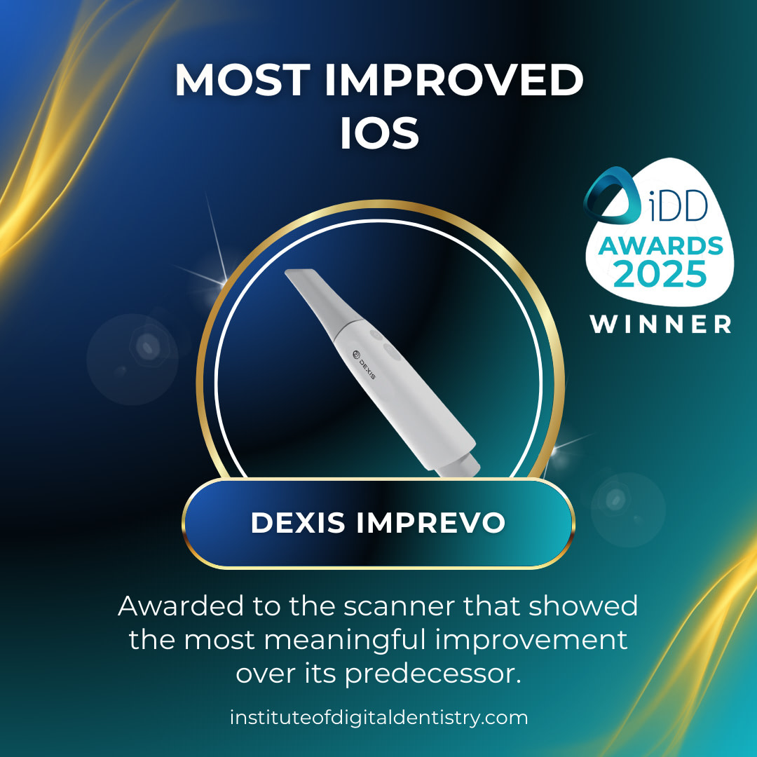 Most-Improved-IOS-Dexis-Impervo-IOS-Intraoral-Scanner-Awards-2025-by-the-Institute-of-Digital-Dentistry