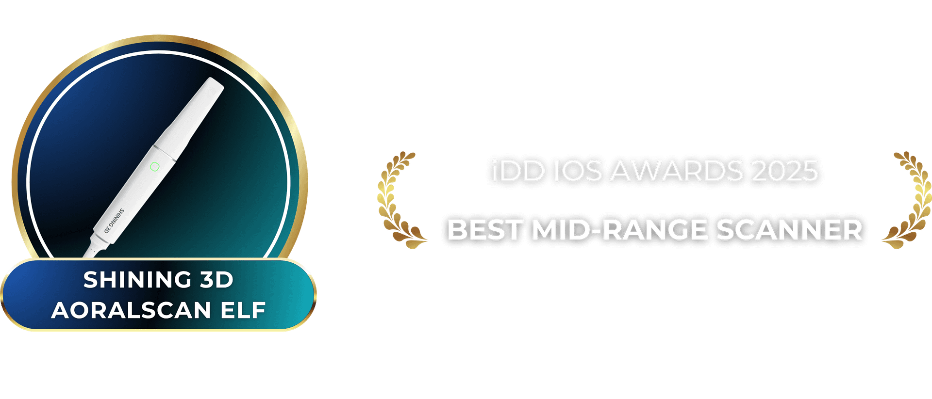 4. Best Mid-Range Scanner-Shining 3D Aoralscan Elf Scanner Awards 2025 by the Institute of Digital Dentistry - Heading
