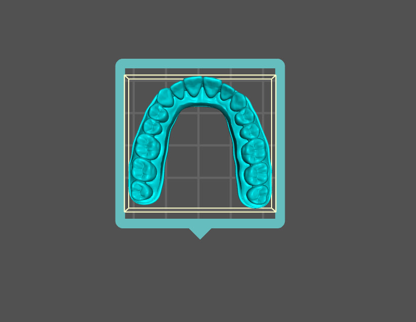 CS+ mini plate - aligner model upper view